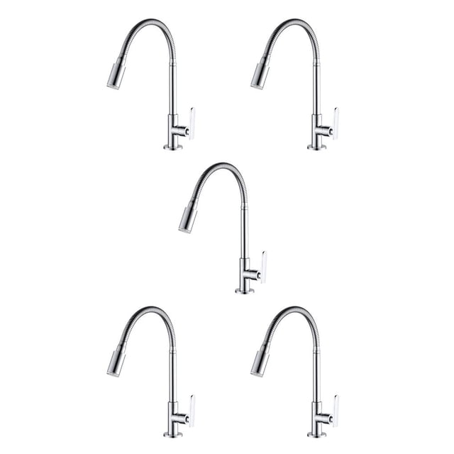 Youkk Temperature Sensor LED Light Water Faucet Tap 3 Color RGB Glow Shower 1-color 5Set