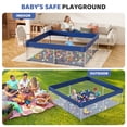 thumbnail image 2 of babyeap Foldable Baby Playpen,Playpens for Babies and Toddlers with Storage Bag,Indoor & Outdoor Baby Fence Play Pen Area,Navy Blue, 2 of 7