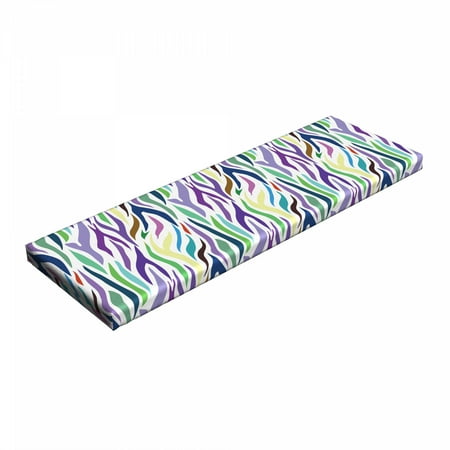

Abstract Bench Pad Culture Motifs Oriental Influences Leopard Skin Pattern Colorful Design HR Foam Cushion with Decorative Fabric Cover 45 x 15 x 2 Multicolor by Ambesonne