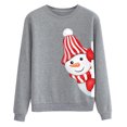 thumbnail image 3 of Chandail de Mode Imprimé Graphique de Femmes de Noël Veste Mi-Longue à Capuche Outwear Doux Long Sleeve Fermeture Blouse Col Rond Cardigan d'Hiver, 3 of 6