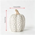 thumbnail image 2 of Elainilye Ceramic Pumpkin Set, Cream Embossed Distressed Texture, Table Centerpiece, Fall Thanksgiving Decor, Home Decoration, 2 of 6