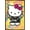 Bronze Framed Version, variant on Hello Kitty - Colorful Wall Poster, 14.725" x 22.375", Framed