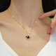 thumbnail image 4 of Collar de trébol de cuatro hojas para mujer, colgante de cristal, gargantilla chapada en oro de 18 quilates, collares con circonitas, joyería de la suerte, regalos para niñas, mamá, cumpleaños, 4 of 5