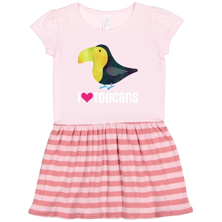 

Inktastic Toucan Bird I Love Toucans Cute Gift Toddler Girl Dress