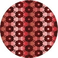 thumbnail image 1 of Ahgly Company Machine Washable Indoor Round Transitional Red Area Rugs, 7' Round, 1 of 7