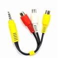 thumbnail image 6 of SIEYIO 3.5mm to 3RCA Sound Cable 3.5mm to 3RCA Female 3RCA Splitter 3.5mm 3RCA Cable 3RCA to 3.5mm Adapter for Phone, 6 of 7
