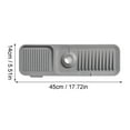 thumbnail image 2 of XIPYYKM 2023 Kitchen Faucet Sink Splash Guard Silicone Faucet Drain Mat Sink Drain Mat Behind Faucet Gray Rubber Drying Mat for Kitchen and Bathroom Countertop Clearance Drain Rack, 2 of 8