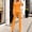 #614-Orange, variant on Women's Fashion Elegant Lapel Collar Long Sleeve Suit Set for Office Commute and Formal Wear