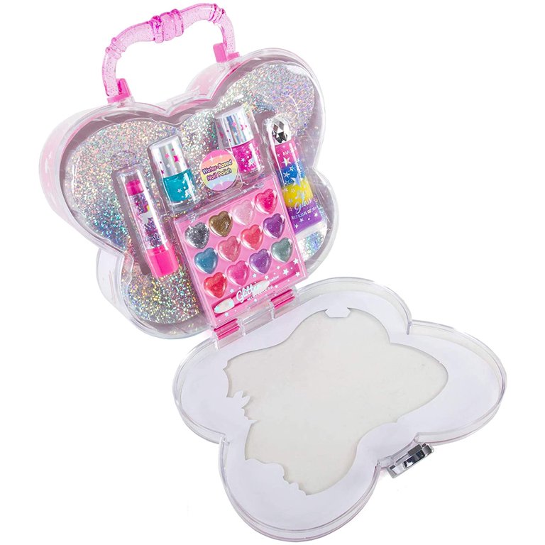  Hot Focus Sparkling Unicorn Nail Art Kit (80+ PCS) - Kids Nail  Polish Set for Girls Ages 5 6 7-12, Scented, Pink & Blue Glitter, Stickers,  File - Girls Spa