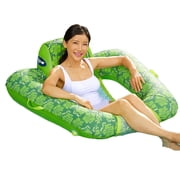 Aqua Leisure 0 Gravity Inflatable Swimming Pool Lounge Float, Green, 4 Pack