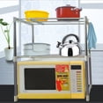thumbnail image 3 of Conception Pratique Multifonctionnel en Acier Inoxydable Cuisine Rack de Rangement Télescopique Utilisation Domestique Four à Micro-Ondes Rack Argent, 3 of 9
