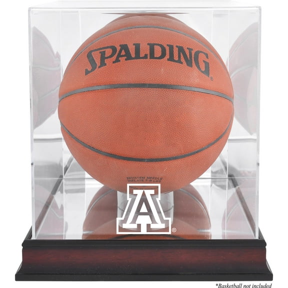 Arizona Wildcats Mahogany Antique Finish Basketball Display Case with Mirror Back
