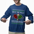 thumbnail image 2 of Ugly Christmas Sweater, Christmas Sweatshirt, Deck the Halls with Pickleballs Ugly Christmas Sweater, Pickleball Christmas Sweater, Funny Xmas Gift for Pickleball Lovers, 2 of 5