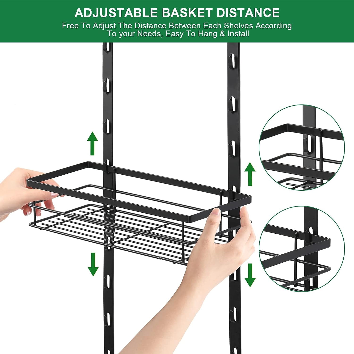 Buy Black Over Door Two Tier Shower Caddy from Next USA