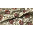 thumbnail image 4 of Decora Furnishings Woven Jacquard Floral Design Sewing and Craft Fabric by The Yard, Orangish Red, 4 of 10