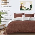 thumbnail image 4 of Dark Brown Bedding 3 Piece Duvet Cover Set Twin Size, Vintage Country Monochrome Chocolate Color Soft Microfiber Comforter Cover with Zipper Closure & Pillowcases, Wrinkle & FadeResistant Quilt Cover, 4 of 9