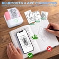 thumbnail image 6 of SLOK Thermal Mini Printer, Portable Inkless Bluetooth Sticker Maker with 10 Rolls Paper, Pink, 6 of 10