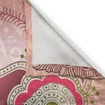 thumbnail image 3 of Ambesonne Ethnic Kitchen Curtains, Swirl Leaf Lines Bohem, 55"x39", Olive Green Dried Rose, 3 of 3