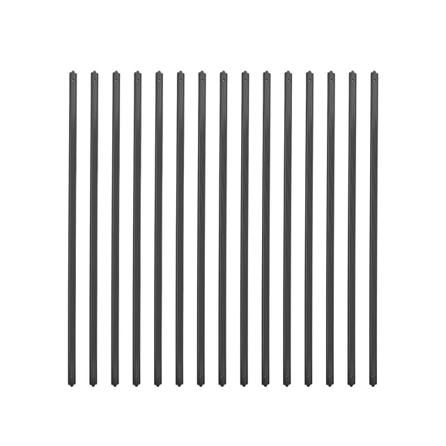 GloryStar Durable Flat Straight Aluminum Balusters, Metal Railing Spindles with Screws for Exterior Porch or Staircase