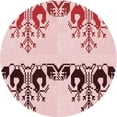 thumbnail image 1 of Ahgly Company Machine Washable Indoor Square Transitional Light Rose Pink Area Rugs, 3' Square, 1 of 7