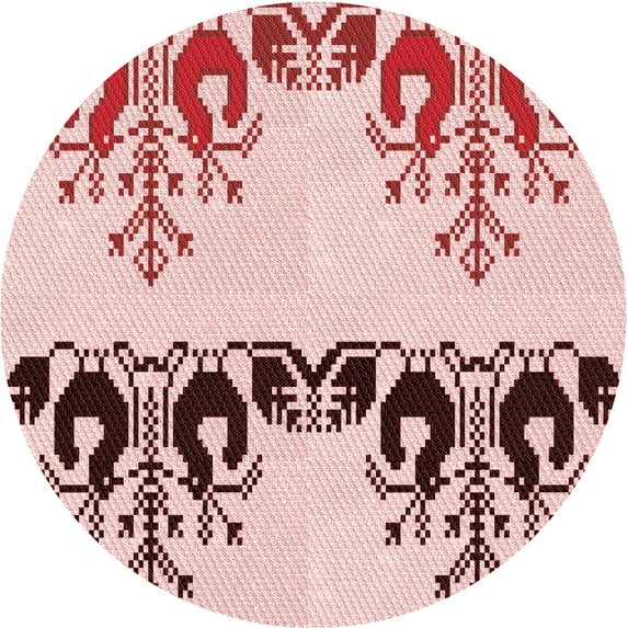Ahgly Company Machine Washable Indoor Square Transitional Light Rose Pink Area Rugs, 3' Square