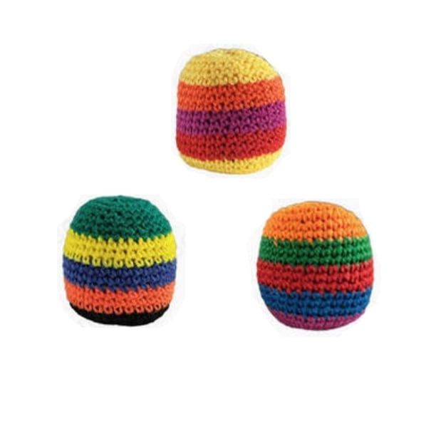 Juego de pufs de punto coloridos con tela suave, versátiles para salas de estar y áreas de juego, asientos portátiles para niños y adultos, incluye 3 piezas.