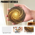 thumbnail image 4 of PU Leather Coasters for Drinks Bar Beer,Set of 6 with Holder,Round Housewarming Gift,Spiral Galaxy With Golden Light Set Against The Backdrop Of Space, 4 of 4