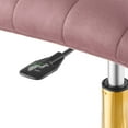 thumbnail image 6 of Modway Ripple Armless Performance Velvet Office Chair in Gold Dusty Rose, 6 of 9