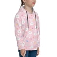 thumbnail image 3 of Fotbe Easter Cute Rabbit Pattern Youth Pullover Hooded Sweatshirt, Boys Hoodie, Kangaroo Pocket Hoodie for Kids Girls -X-Large, 3 of 6