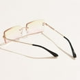 thumbnail image 1 of Gafas de Sol Sin Montura Baoblaze Cuadradas Mujer Lente Amarillo Pierna Dorada, 1 of 8