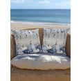 thumbnail image 5 of Outdoor Pillows Waterproof, Blue Grey Pumpkins Fall Bedding Throw Pillows with Insert for Couch Sofa Bed, Thanksgiving Floral Botanical Vintage 18x18 Inch Pillowcases Decorative Patio Pillow Set of 1, 5 of 8
