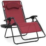 BCP Oversize Zero Gravity Outdoor Reclining Lounge Patio Chairs w Cup Holder by Best Choice Products