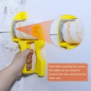 Kezqiaxn Paint Edger Roller Brush, Multifunctional Hand-Helds Cleancut Paint Edger Roller Brush Portable Tool, Rexroth Pole Mountables Paint Edger with Roller and Brush for Room Wall Ceiling Painting