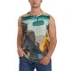 thumbnail image 1 of Fotbe Desert Monkeys Drive Men's Camiseta sin Mangas Estampada para Hombres, Playera Casual para Gimnasio, Entrenamiento, Playa-XX-Large, 1 of 7