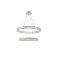 thumbnail image 5 of Elegant Lighting Monroe 2 Tier 42" Round Royal Cut LED Chandelier in Chrome, 5 of 9