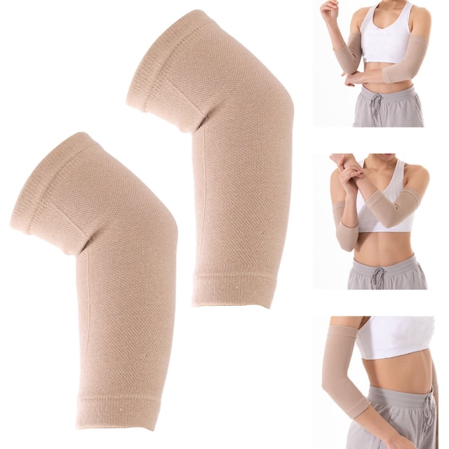 Compression Arm Sleeves Elastic Scar Concealer Breathable for Running Golf Basketball 1 Pair Cotton Yarn Material