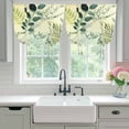 thumbnail image 4 of Green Blue Leaves Tie Up Curtains for Windows, Balloon Window Shades, Summer Botanical Farmhouse Watercolor Leaf Kitchen Window Treatments Roll Up Curtain for Basement/Nursery 52"x45", 4 of 8