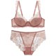 thumbnail image 5 of Sujetador de media copa, sujetador sexy, ropa interior ultrafina para mujer Pure Desire, conjunto de bragas con fruncido en el pecho pequeño, corsé francés, 5 of 5