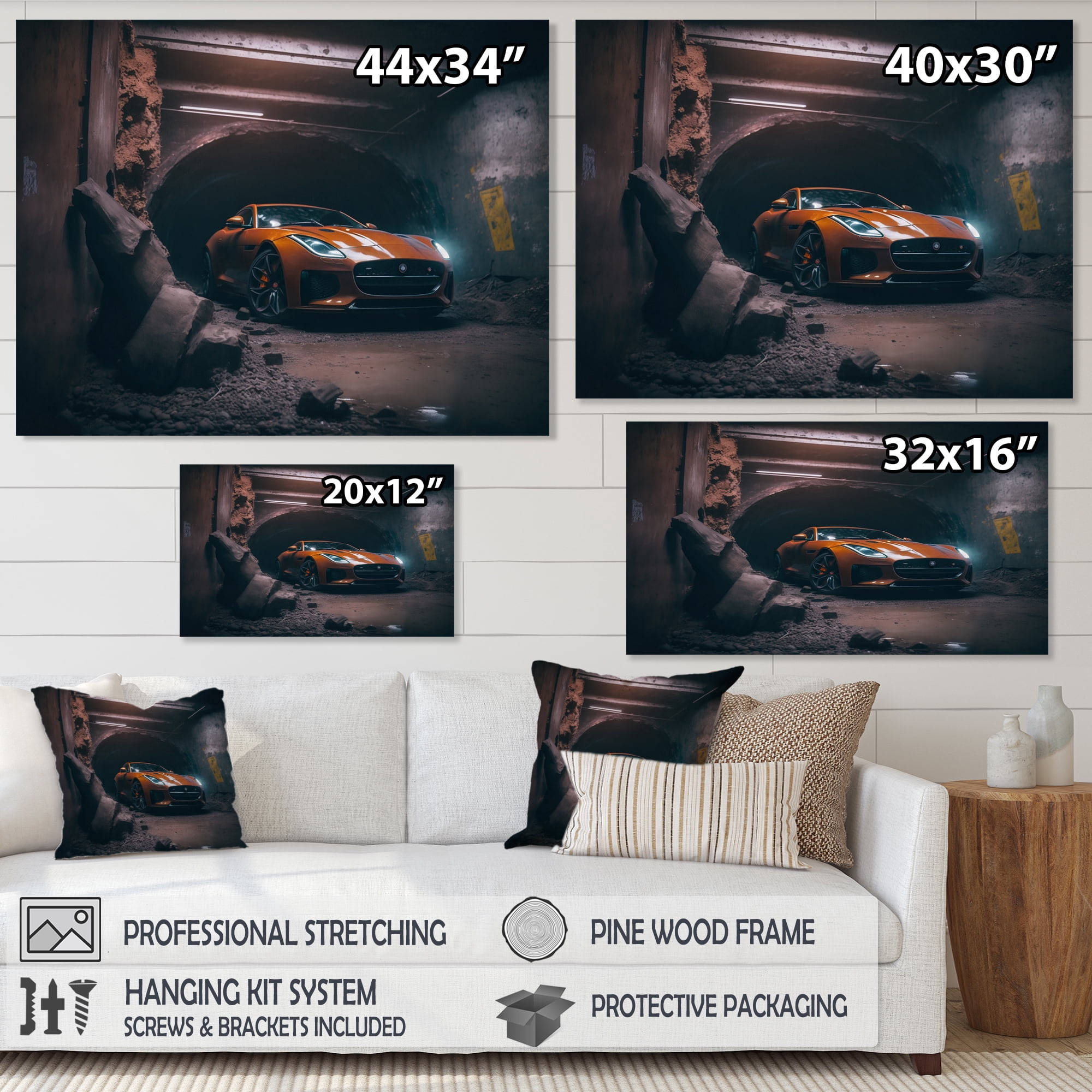 Designart F In Underground Garage Canvas Wall Art