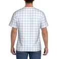 thumbnail image 2 of Rocae Blue Checkboard for Men's Moisture-Wicking Crew Tee - T-Shirt for Sports, Outdoor Activities, and Casual WearLarge, 2 of 9