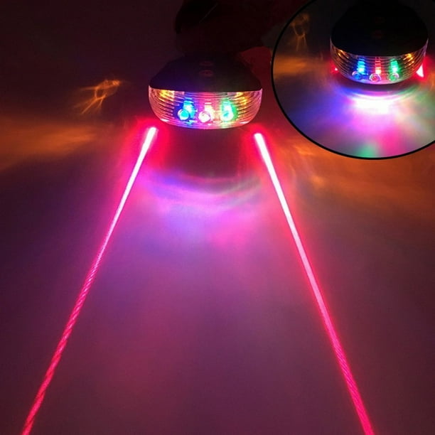 Luz trasera láser para bicicleta de montaña, luz trasera con forma de estrella, luz de advertencia de seguridad, accesorios para equipos