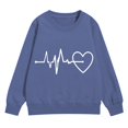 thumbnail image 4 of Ruyang Girls Heart Sweatshirts Fall Winter Cute Trendy Oversized Sweatshirt Long Sleeve Crewneck School Pullover Tops, 4 of 7