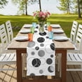 thumbnail image 4 of Table Runners 70 Inches Long Dress Scarves, Grey Black Polka Dots Farmhouse Coffee/Dining/Kitchen Table Decor, Holiday Table Runner, Modern Abstract Art 13x70 Inch, 4 of 9