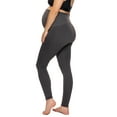 thumbnail image 3 of Felina Velvety Soft Maternity Leggings For Women - Yoga Pants For Women, Maternity Clothes - (2-Pack), 3 of 5