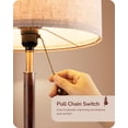 thumbnail image 3 of Lámpara EDISHINE Estilo Mid Century Juego de 2 con Cadena de Tirar 55 cm 120V, 3 of 8