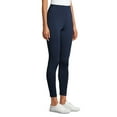 thumbnail image 2 of Time and Tru Women's High Rise Knit Leggings, 2-pack, 2 of 11