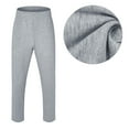 thumbnail image 4 of Mens Cotton Pajama Pants, Lightweight Lounge Pant with Pockets Soft Sleep Bottoms for Men, Gray, S, 4 of 8