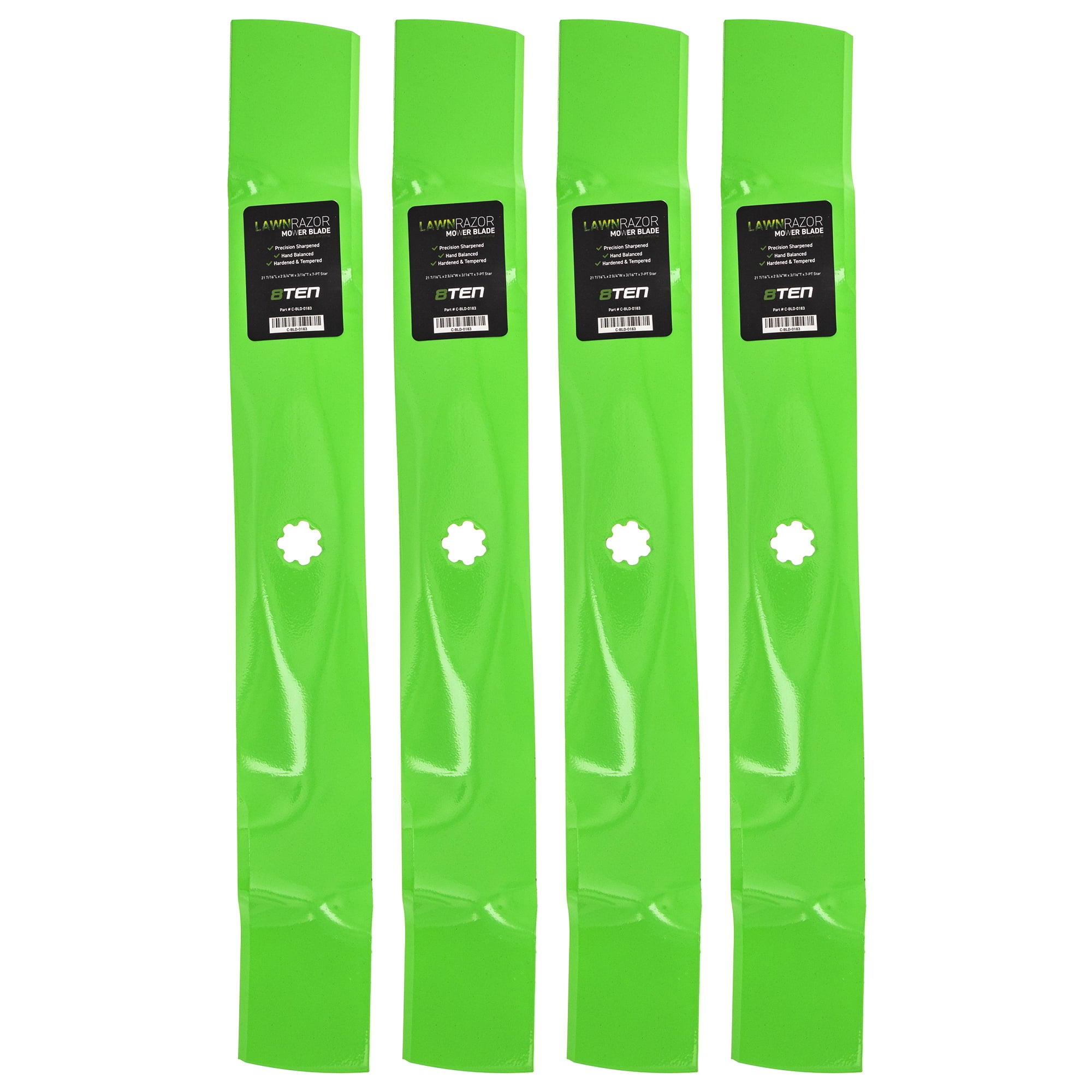 8TEN LawnRAZOR Mower Blade for John Deere 42 inch Cut Deck GX22151 GY20850 AM137333 AM137328 AM141033 Mulching 4 Pack
