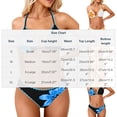 thumbnail image 3 of Enjoytime Bikini Sets for Women Printed Halter V Neck 2 Piece Swimsuit High Cut Tie Side Modest Bathing Suit 2026, 3 of 8