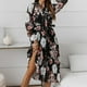 thumbnail image 2 of Vestido HUOGUO, estampado casual, manga larga, fiesta, estampado floral, 2 of 5